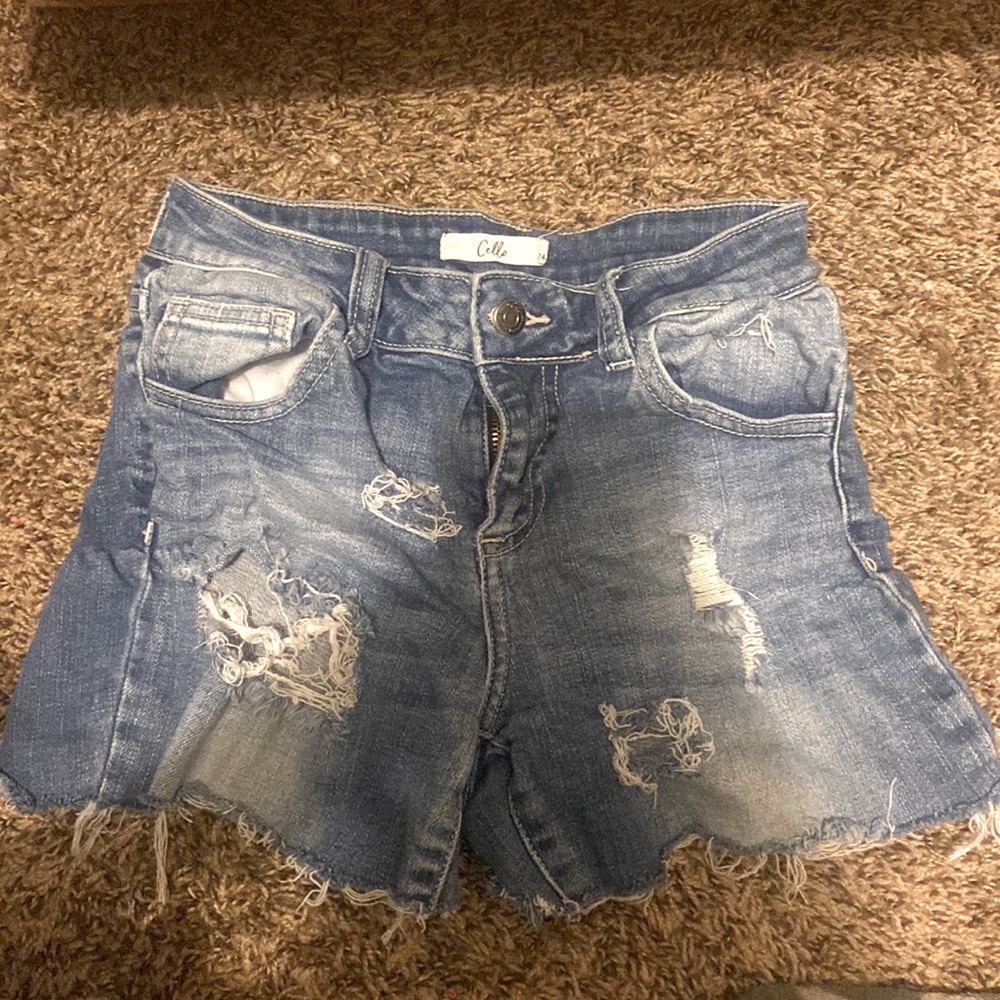 Ripped denim Celle shorts